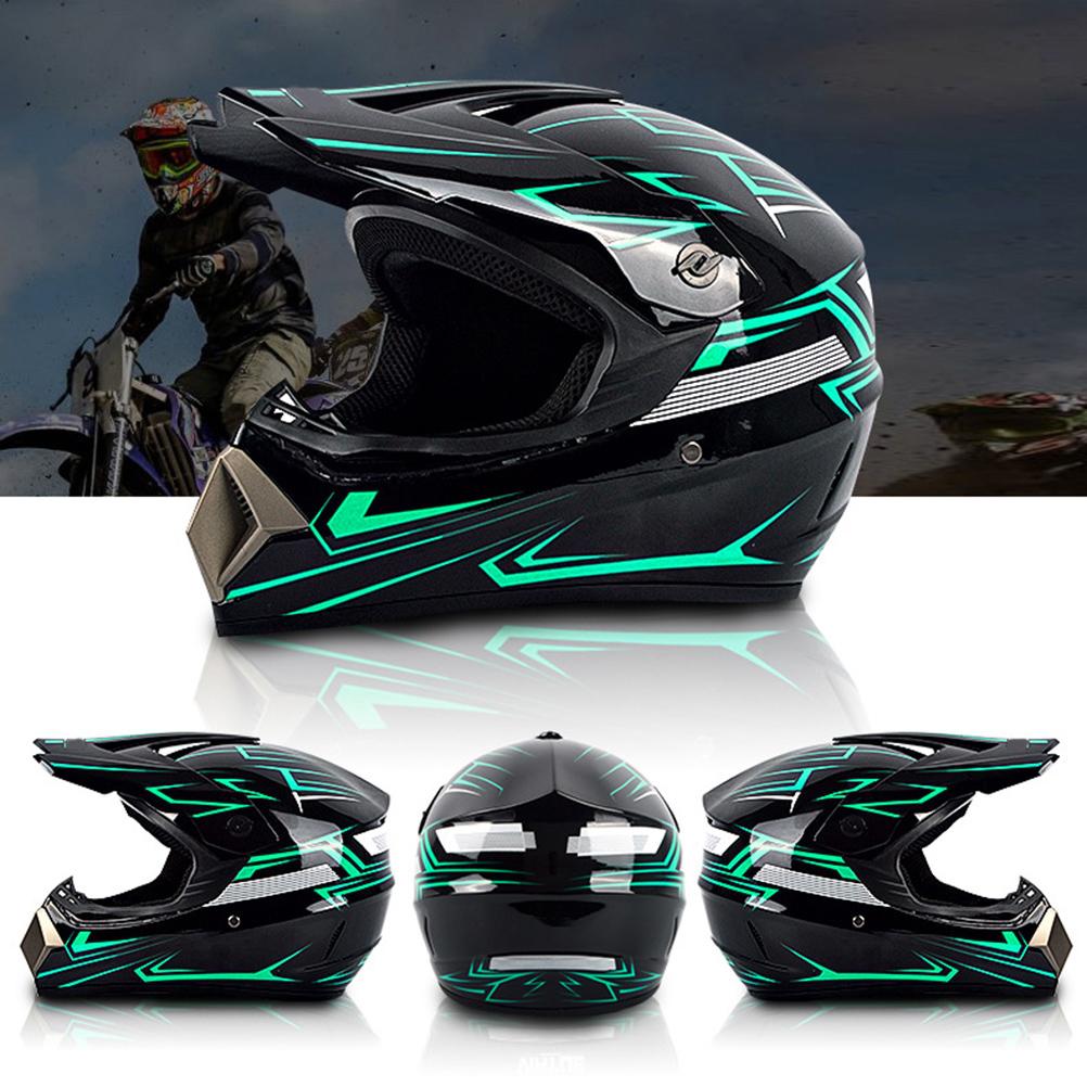 Professional Motocross Helmet Motocross Dirt Bike Off Road Motorbike Helmet Set Full Face MTB Helmet with Goggles Gloves Face Co