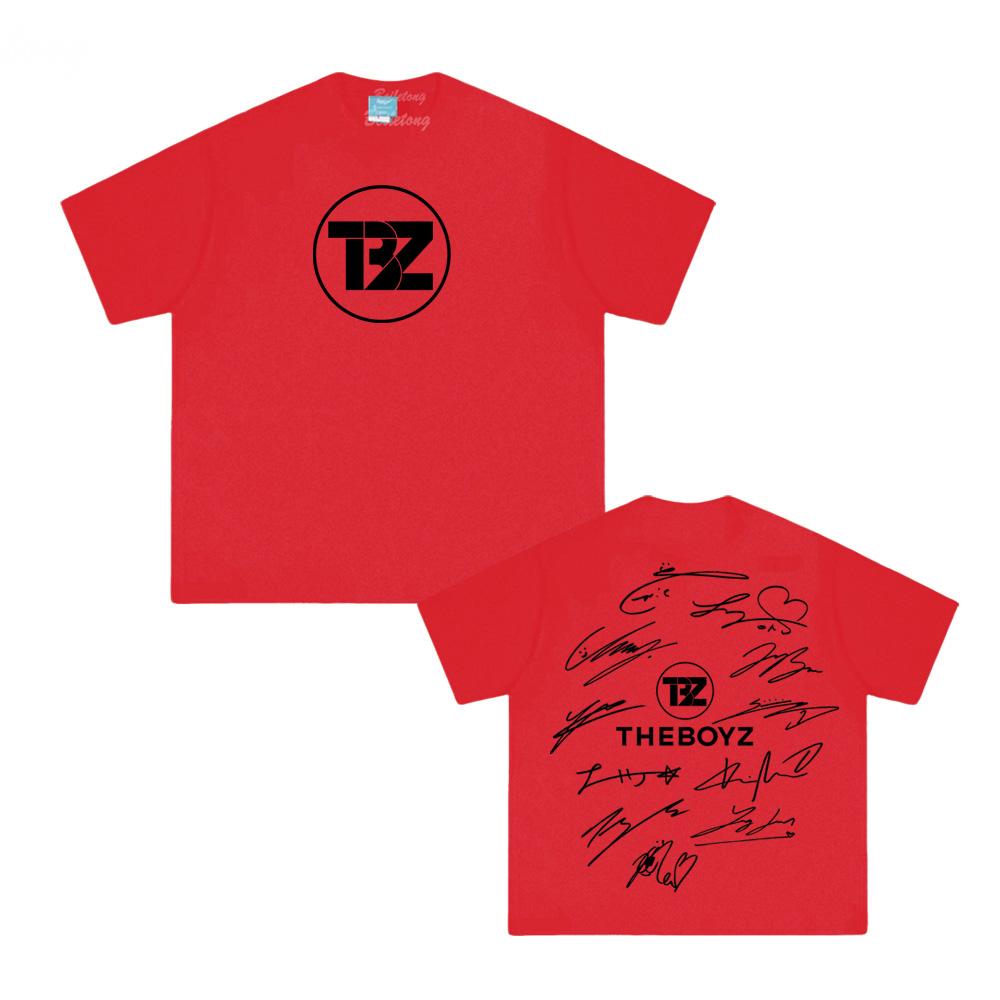 Футболка THE BOYZ, летняя футболка в стиле K-pop бойз-бэнда, корейская одежда, 100% хлопок, женская/мужская, высокое качество.