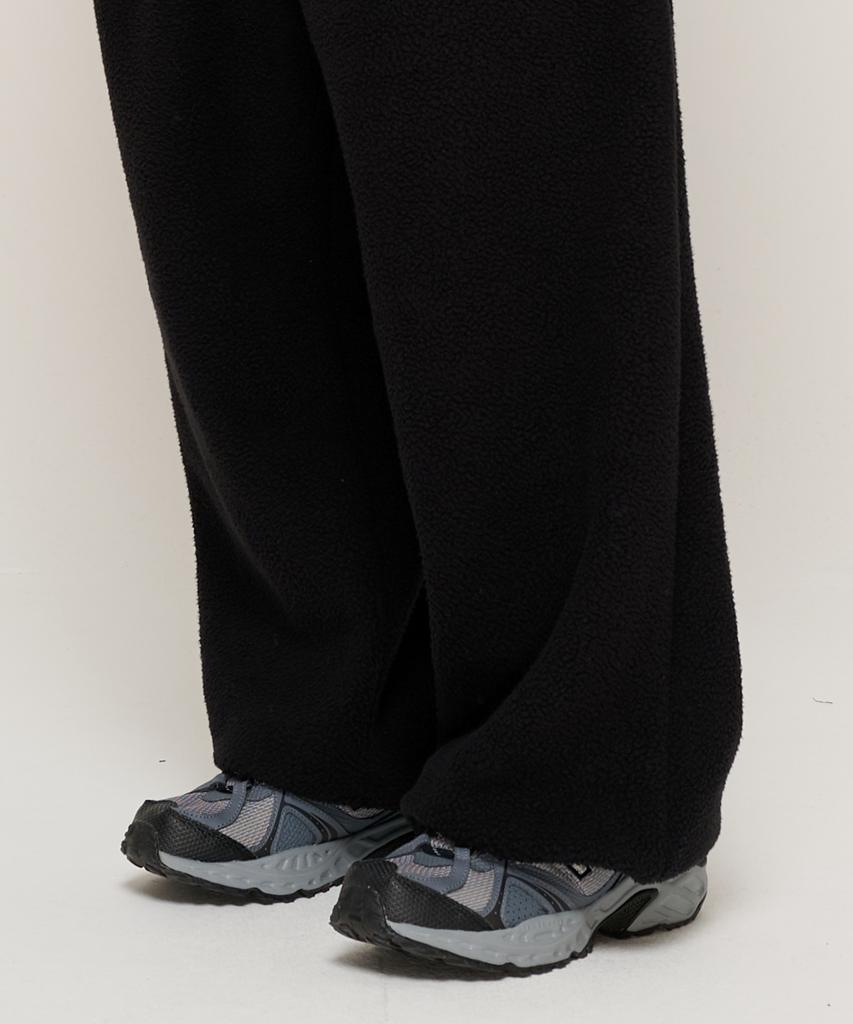 CARGOBROS Teddy Over Fleece Wide String Pants (Black)
