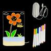 Erasable LED Drawing Board With Night Light DIY Acrylic Filled Chalkboard  Message Board
