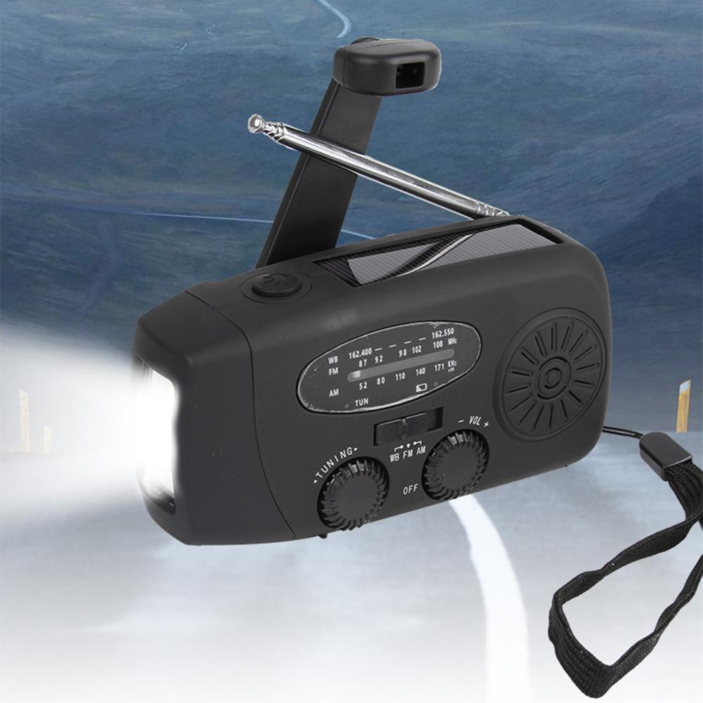 Emergency Hand Crank Radio with LED Flashlight for Emergency AMFM NOAA Portable Weather Radio