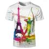 Archer Archery 3D Printed T-shirt Men Cosplay Paris Eiffel Tower Archery Team Tee Unisex Sport Lovers Casual Oversized Kids Tops