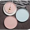 Round Solid Dinner Plates Matte Ceramic Flat Steak Trays Beef Spaghetti Dishware Salad Kitchen Tableware Dessert Dishes