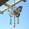Винтажная подвесная бабочка, украшение, устойчивое к погодным условиям, для внутреннего и наружного использования, для сада, патио, металлическая подвесная подвеска в виде колокольчика для ветряной музыки