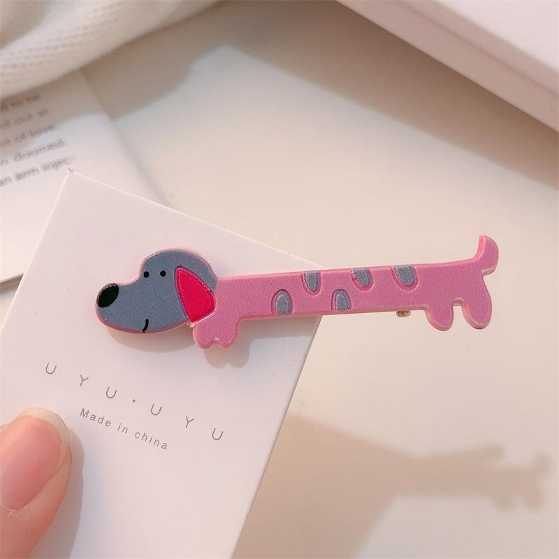 Очаровательная заколка для волос в виде мультяшного щенка - милая девичья заколка в виде утконосика для боковой челки, милый новый стиль аксессуара для волос