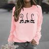 Women's Long Sleeve Tops 3d Cute Printed Black Long Sleeve T-shirts & Blouse Autumn Winter Female Clothing 2024 Women Sweashirts