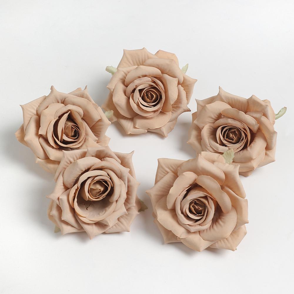3/5/10Pcs Rose Artificial Silk Fake Flowers for Home Room Decoration DIY Accessories 8cm Fake Flowers Wedding Brides Party Decor