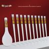 enamel yellow, 10 pairs chopsticks & rice scoop combo