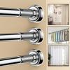 2 шт. Серебряный натяжной стержень пружинный карниз для штор нескользящие натяжные стержни без сверления регулируемые для кухонного шкафа для штор