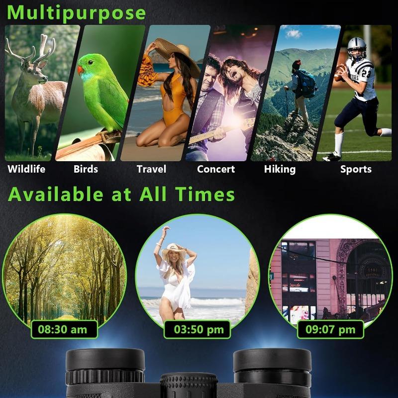 Компактный бинокль 12×25 для наблюдения за птицами, бинокли с простой фокусировкой для детей и взрослых, для любителей наблюдения за птицами и охоты, кемпинговые принадлежности для детей