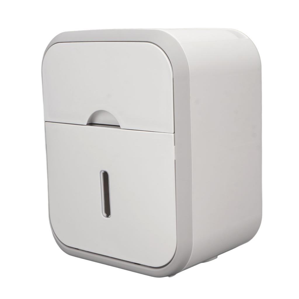 Paper Holder Box Wall Mounted Punching Free Waterproof Paper Towel Storage Box for Bathroom