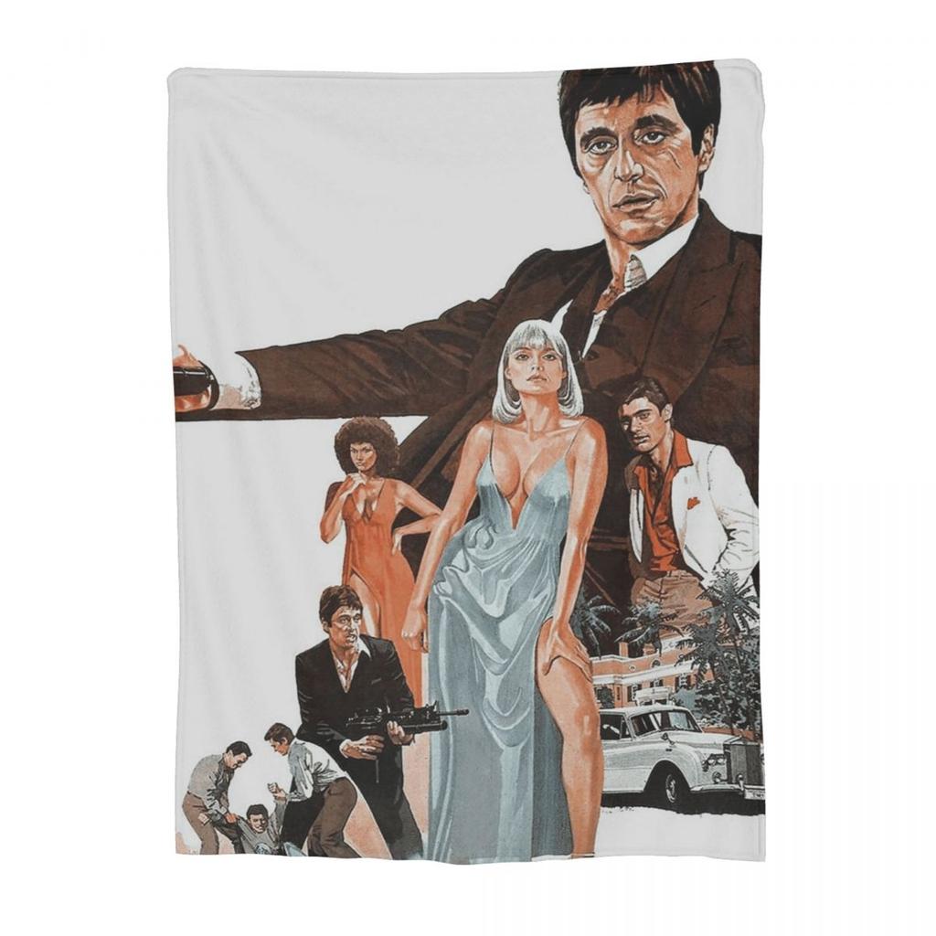 Scarface Tony Movie Blankets Soft Warm Flannel Throw Blanket Bedspread for Bed Living room Picnic Travel Home Sofa