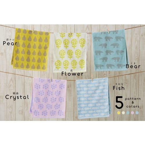 Косугизен Полотенца для лица, Повседневный скандинавский стиль, Keytos, 5 цветов (5 узоров), По 1 шт. каждого, 34 x 80 см, Скандинавский мотив, Тонкий, Быстросохнущий, Набор из 5 шт., SV-231