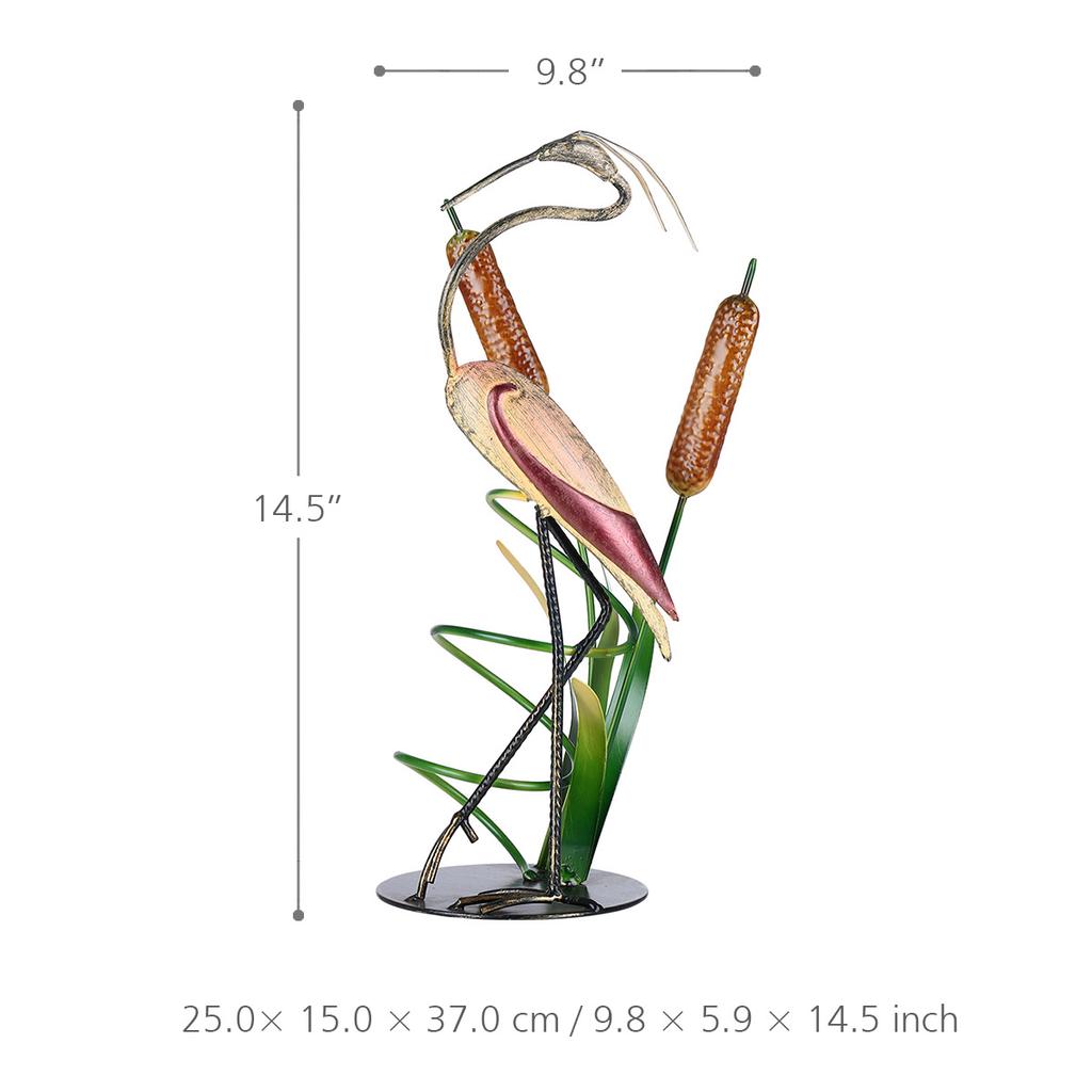 Tooarts Wild Crane Wine Rack Tabletop Decorative Wine Rack Sturdy Iron Material Display and Store