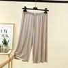 Модальные женские летние свободные брюки больших размеров с широкими штанинами и эластичной талией