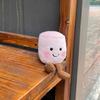 Cute Two-color Marshmallow Plush Toy Keychain Cartoon Soft Stuffed Doll Pendant Car Key Ring Backpack Bag Decor Kid Gift