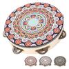 Hand Held Wood Tambourine 8 Inch Jingles Musical Educational Instrument for Adult and Children
