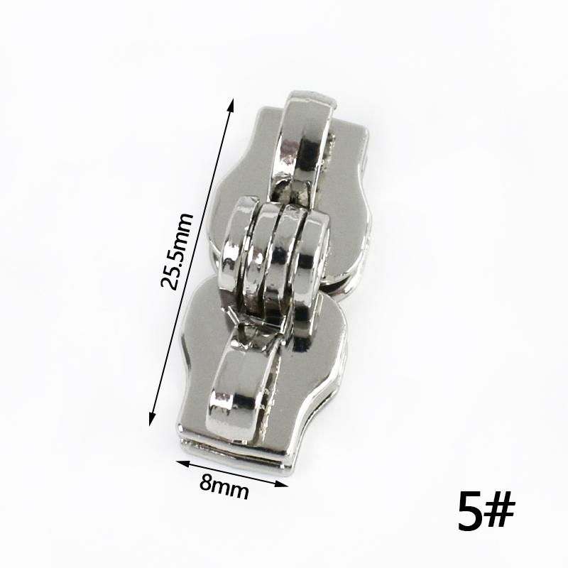 2/5/10 пар 5# 8# 10# Блокируемые нейлоновые слайдеры для молнии Двойное отверстие Безопасная блокировка молнии для багажа Застежка-пуллер Ремонтный аксессуар