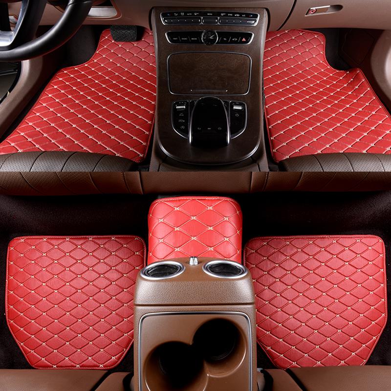Auto Floor Leather Carpet Liner Waterproof/Dustproof /Skidproof Mat Pad Universal Car Floor Mats Front  Rear Carpet Mat Waterproof Dustproof Skidproof