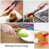 Anti-slip Kitchen Tongs BBQ Stainless Steel Silicone Tip Salad Bread Serving Tool Non-Stick Kitchen Barbecue Food Clamp