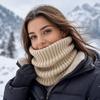 Thickened Neck Warmer Fleece Lined Neck Gaiter New Knitted Scarf  Outdoor Sports