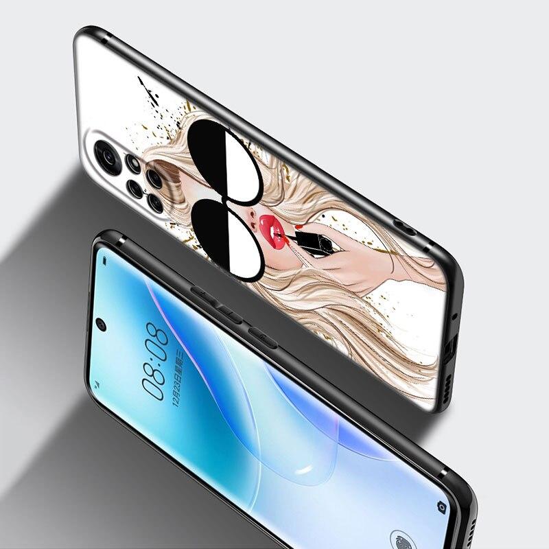 Модный стильный чехол для телефона для девочек и женщин для Huawei Honor 60 50 SE 30S Mate 30 20 10 Lite 40 Nova 9 8 Pro Y60 8i 7i 7SE 5T Premium