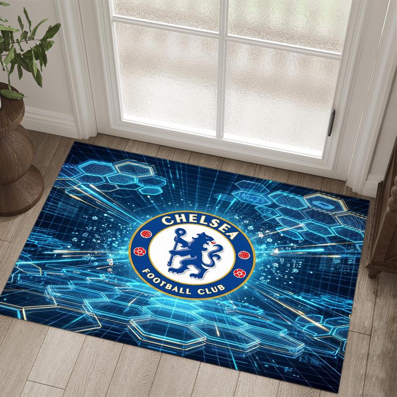 Дизайн Chelsea FC Хрустальный Велюровый Ковер Уютный Не?Нескользящий ковер с принтом для спальни, гостиной, прихожей
