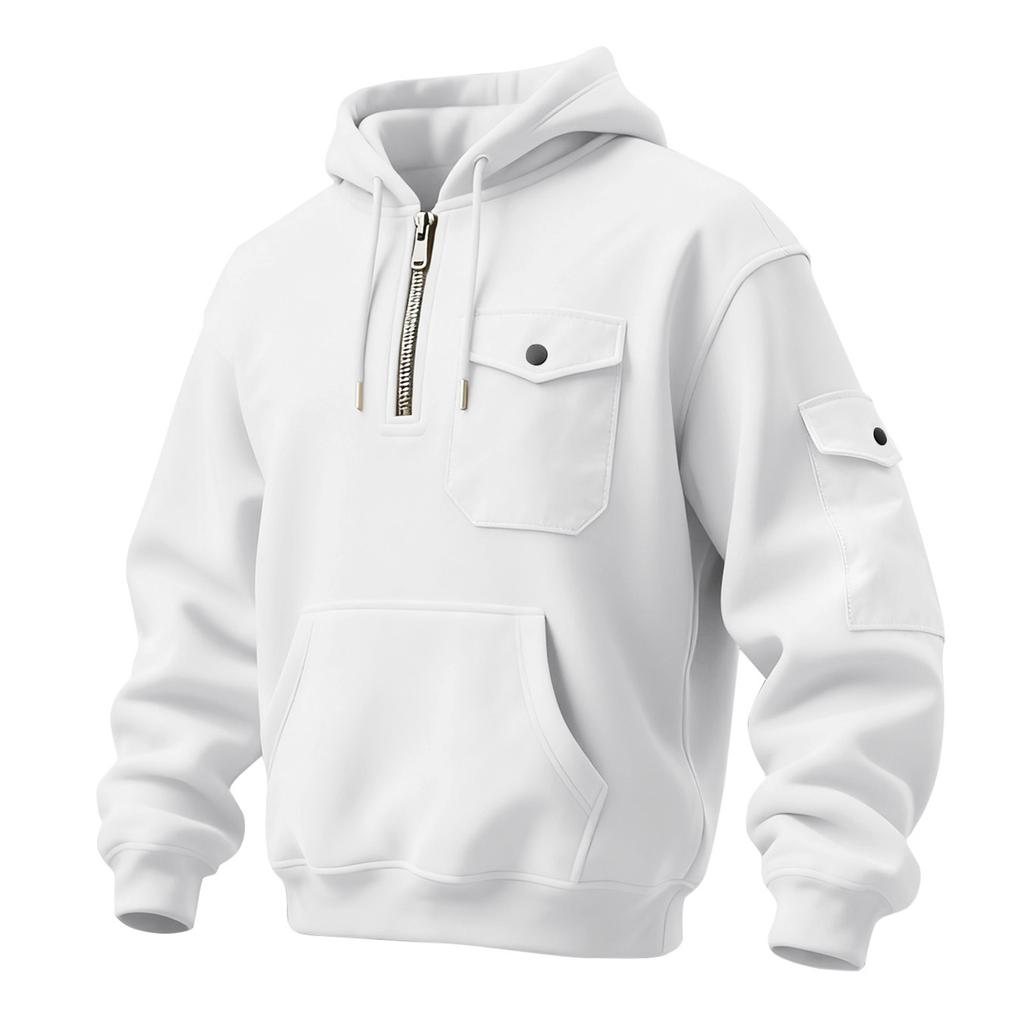 Men's Solid Color Sweatshirt Hoodie Men's Sports Large Size Casual Sweatshirt