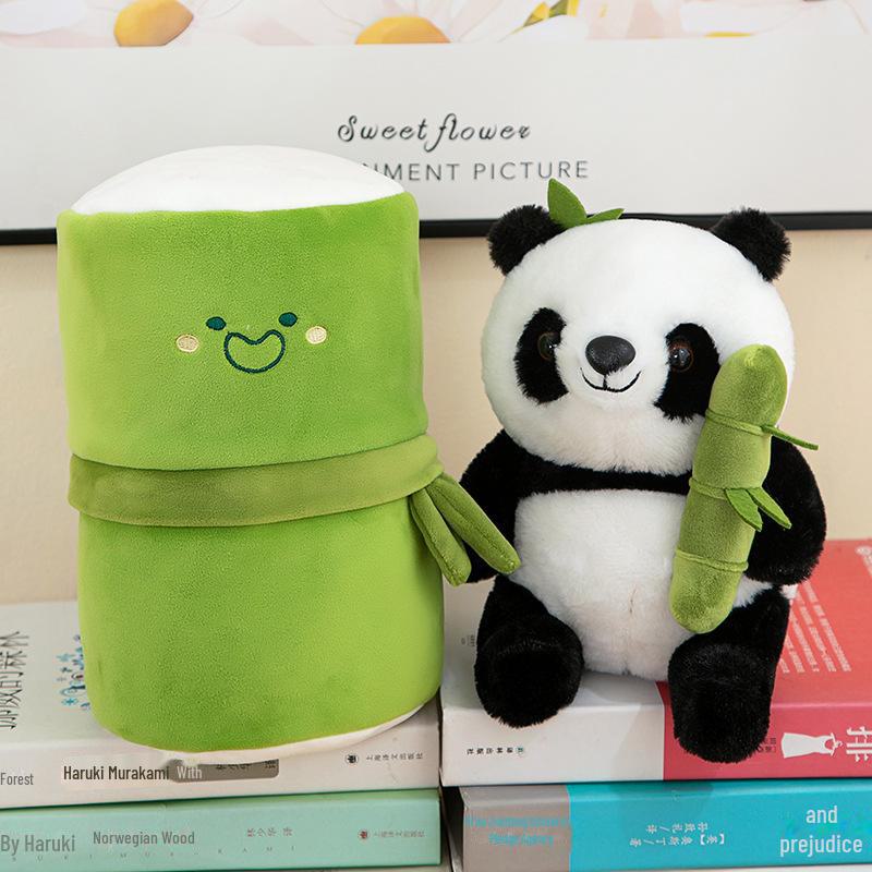 Мягкая игрушка-тряпичная кукла «Бамбуковая панда» — небольшой подарок на день рождения или подушка-украшение для автомобиля