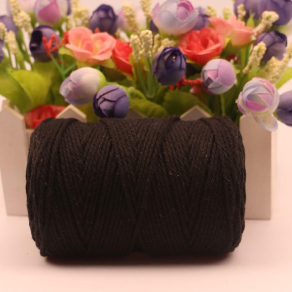 Twine String Black 2mm 200 Meters Durable Cotton Bakers Twine for DIY Gift Wrapping Decorating