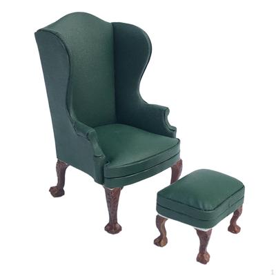 1:12 Кукольный домик Миниатюрный винтажный диван из ПУ-кожи Мебель для кукол Жилая комната Спальня Экшн