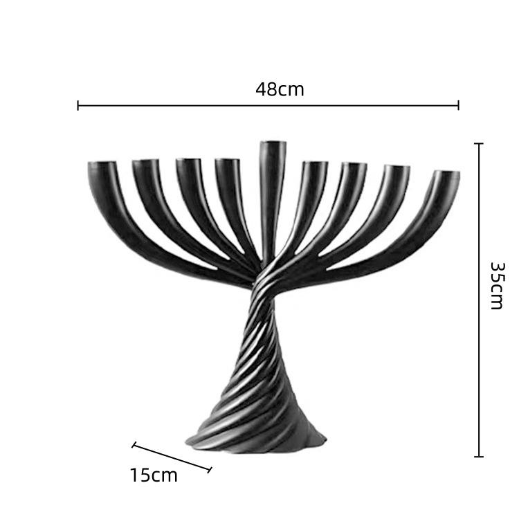 Creative Metal Candle Holder Nine Gold Geometric Twist Candle Stands Candlestick Fishtail Centerpieces Home Decoration