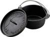 CAPTAIN STAG Camping Barbecue Dutch Oven Cast Iron 22cm No Seasoning Required UG-3061