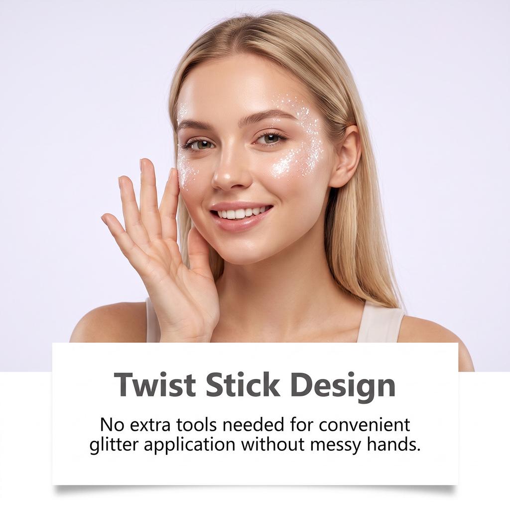 Halloween Shimmer Makeup Stick Bright White Face and Body Glitter