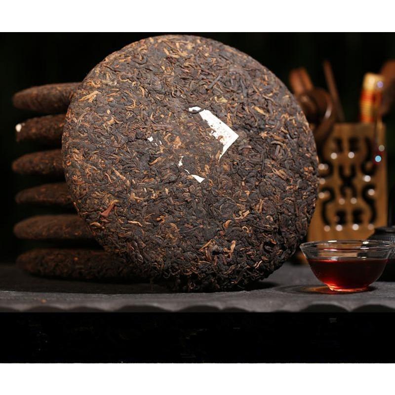 Чай пуэр Yunnan Wishful Pu-erh Cake Organic Class, приготовленный в духовке, полезный напиток, 357 г