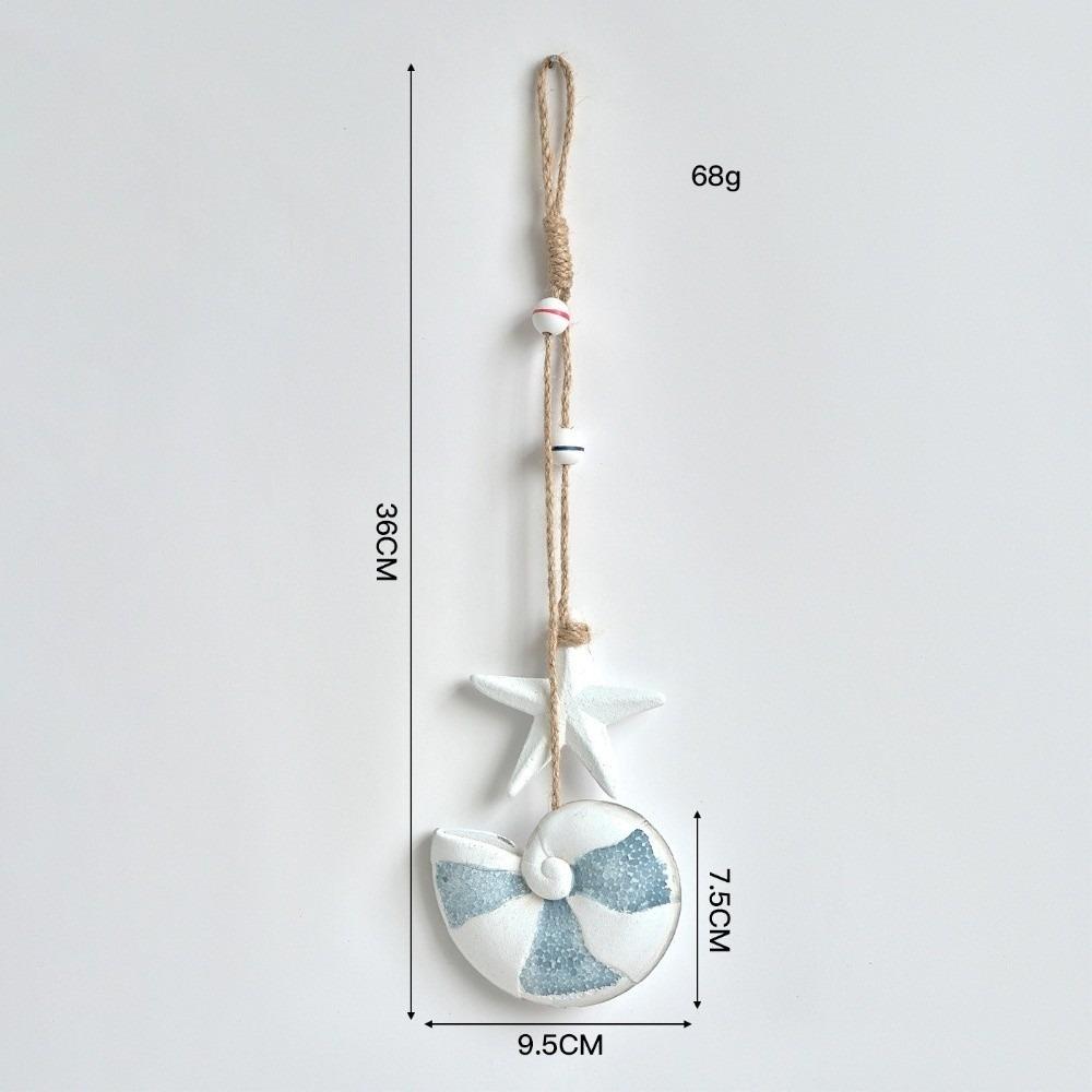 Jute Rope Wooden Pendant Mediterranean Sea Series Nautical Ornament Home Decoration