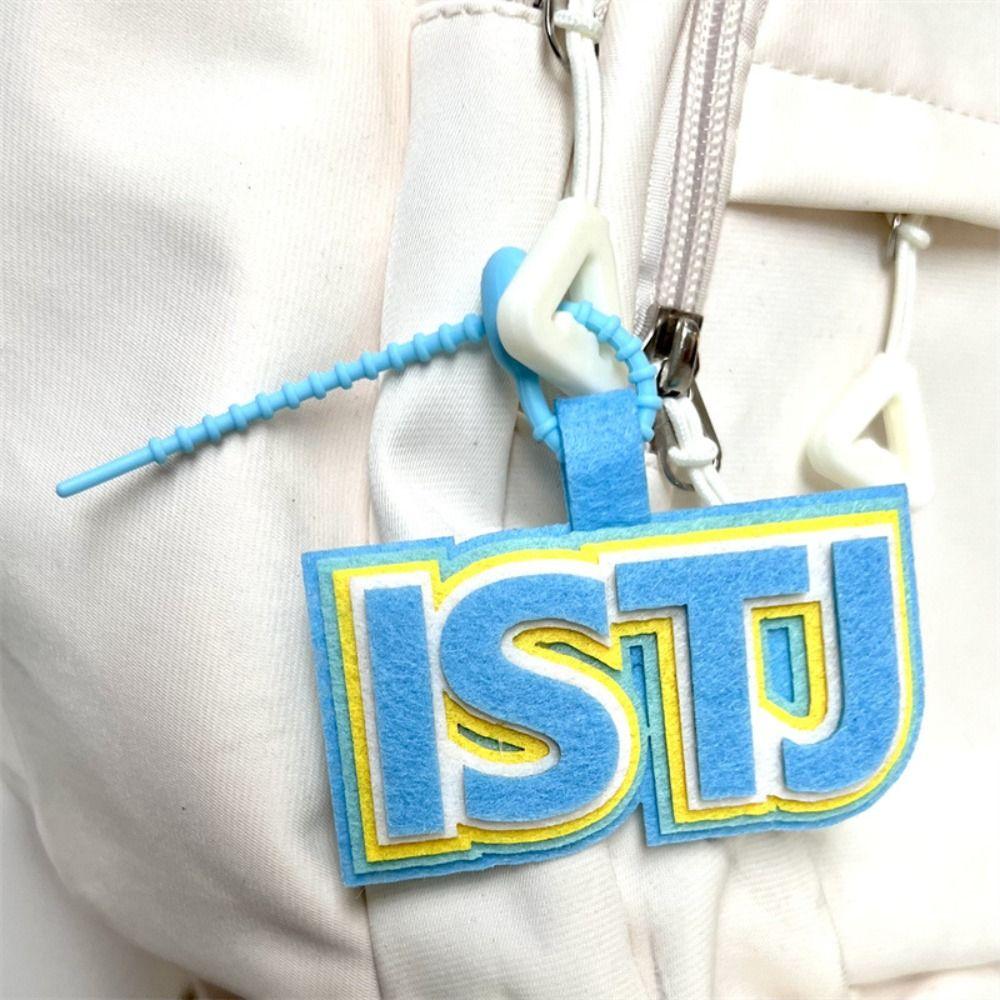 Letter MBTI Key Chain Korean Style 16 Type Personality Key Chain Non-woven Pendant Decoration