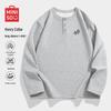 MINISO Мужская американская ретро футболка с длинным рукавом Хенли