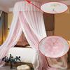 1 комплект, занавеска для кровати принцессы, двухслойная, круглый купол, подвесной потолок, мягкая прозрачная сетка, кружевная сетка для спальни для девочек, сетка для дома, товары для дома