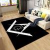 Masonic Carpet Freemason Illuminati Ring Area Rug Large,Carpet All Seeing Eye Rugs Carpets for Living Room,Fitness Pet Floor Mat