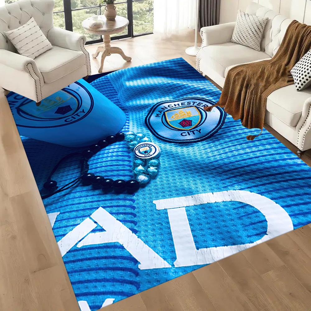 Manchester City Floor Mat Design For Dining Room Living Rooms Game Room Playrooms Antislip Rug Anime Office Decor Perfect Gift For Womenmen
