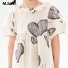 M.Latin Girls' Sweet Bubble Sleeve Dress