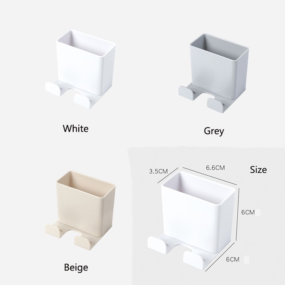 Plug Holder Remote Control Organizer Adhesive Hanger Air Conditioner Storage Box Fixed On Wall