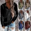 2025 Autumn Winter New Striped Casual Loose Fit Knitwear Zip Up Cardigan Long Sleeve Hooded Sweater for Women