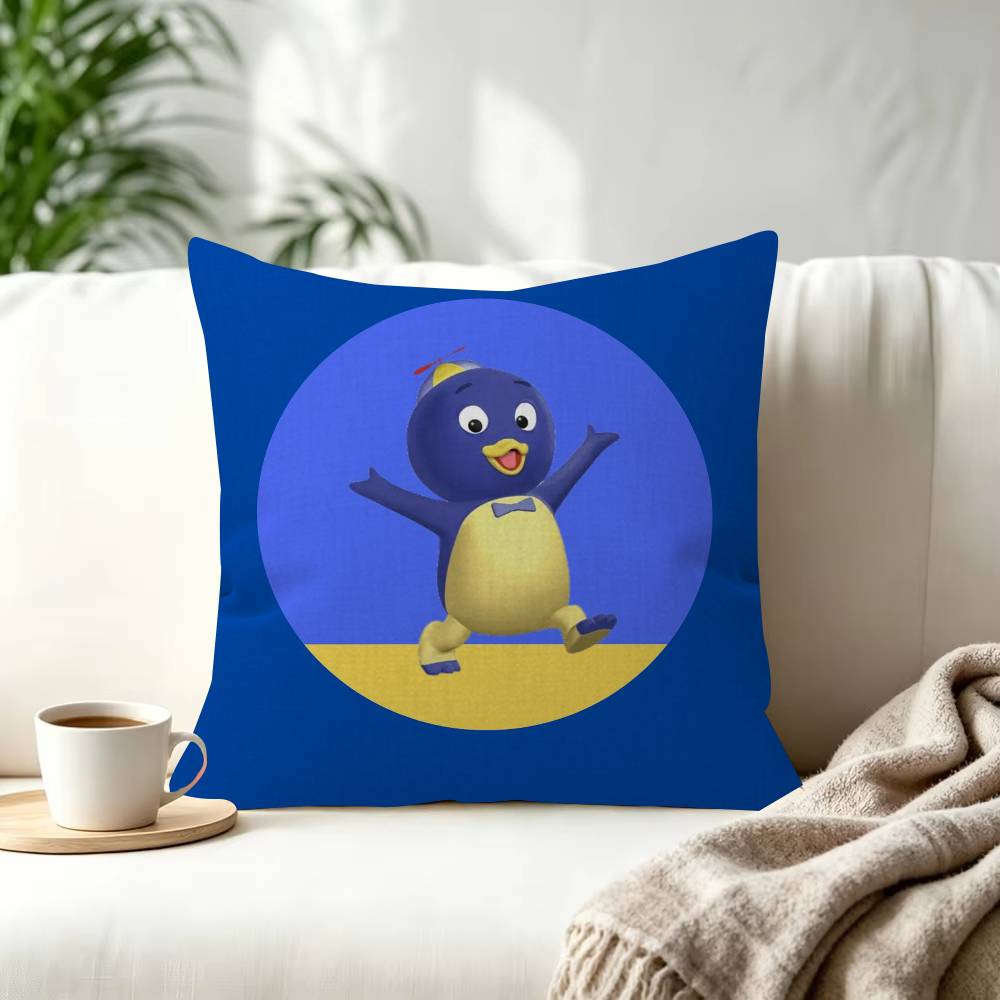 Cartoon TThe Backyardigans Decorative Polyester Throw Pillow Cover Square Suitable for Home Office Coffee Shop Decor