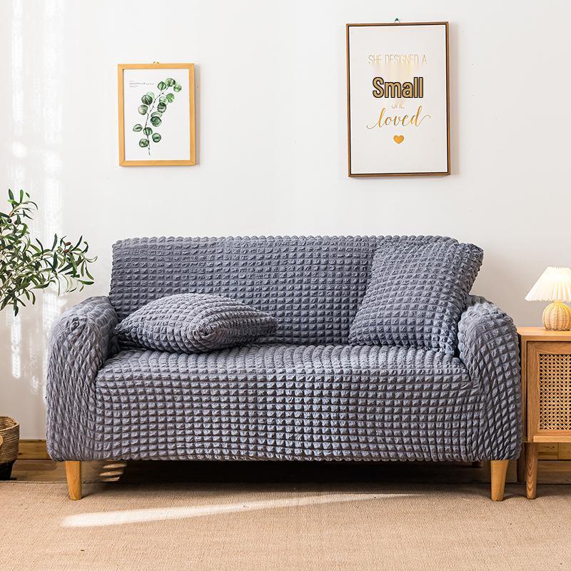 Luxury Four Seasons Seersucker Sofa Cover for Three-Seater