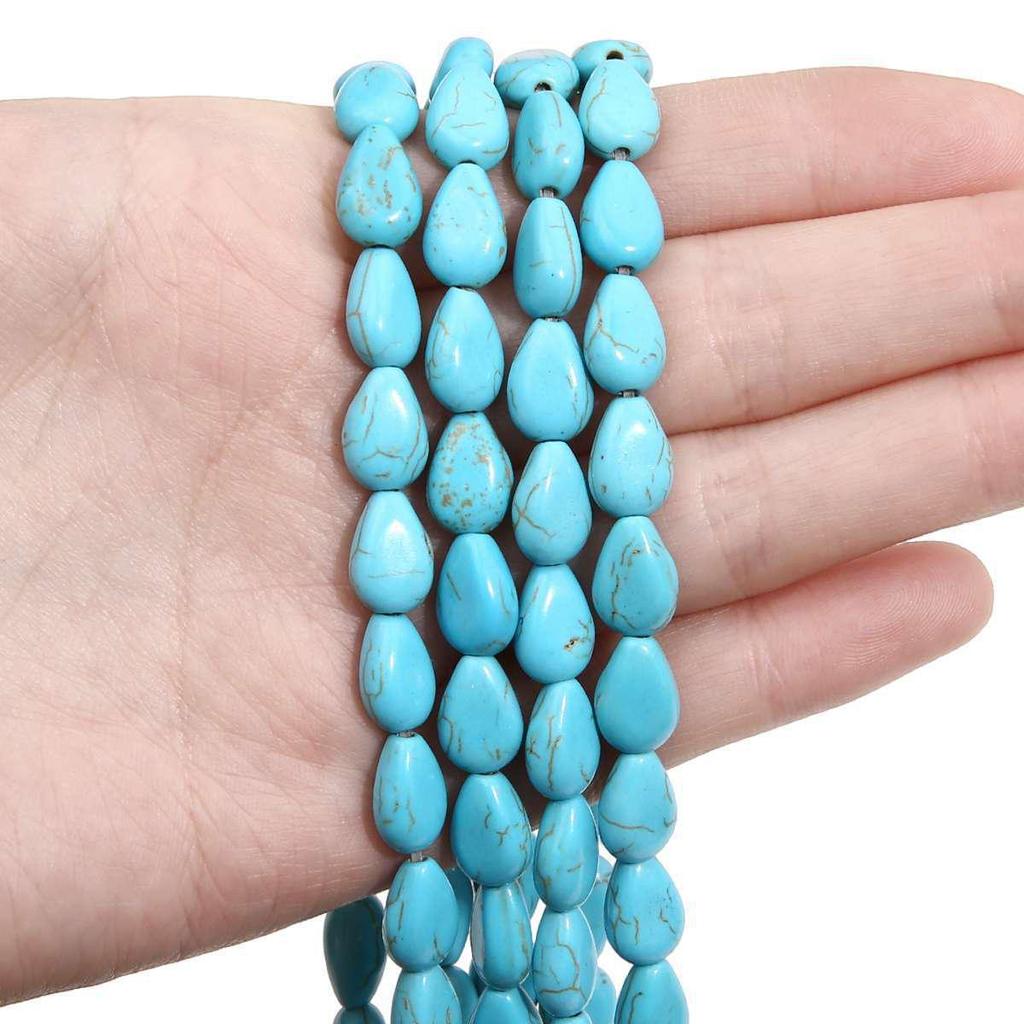 Synthetic Blue Turquoise DIY Jewelry Twisted and Special-Shaped Beads with Abacus and Animal Spacer Styles