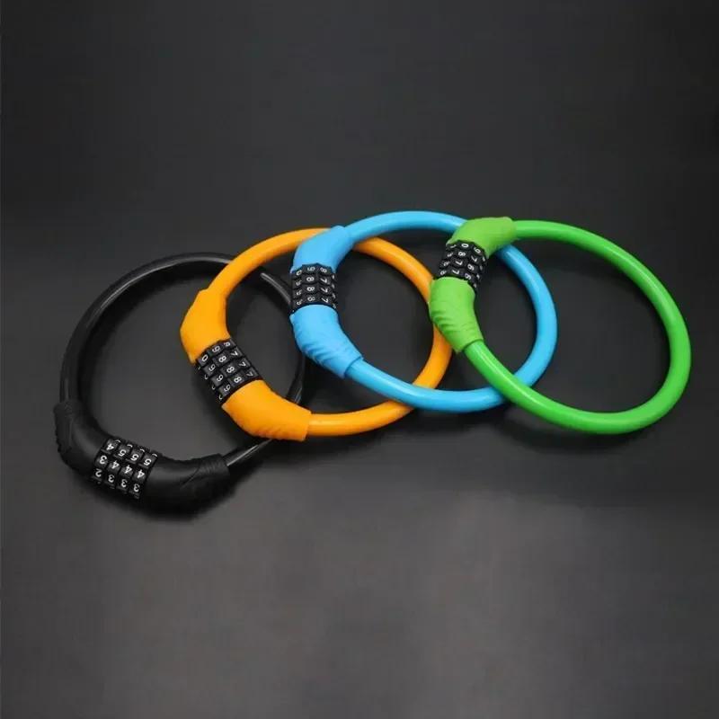 Портативный 4-значный тросовый замок для велосипеда – Усиленная легированная сталь, Легкий для велоспорта и путешествий