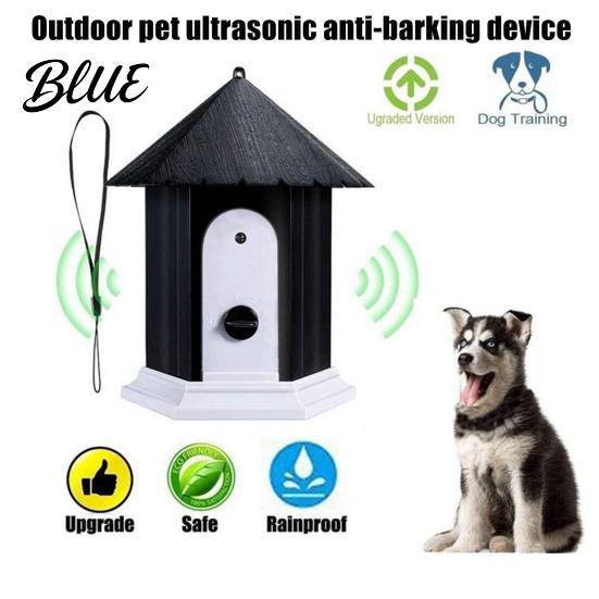 Pet Noise Control Device Dog Ultrasonic Bark Adjustable House Shape Puppy Anti-Barking Indoor Outdoor Deterrent Yard