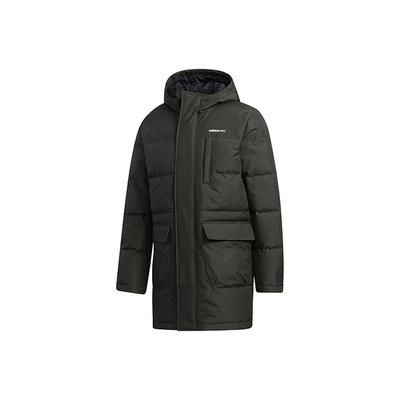 Neo Winter Down Parka Спортивная куртка средней длины с капюшоном Мужская верхняя одежда Земляно-коричневый GJ8779